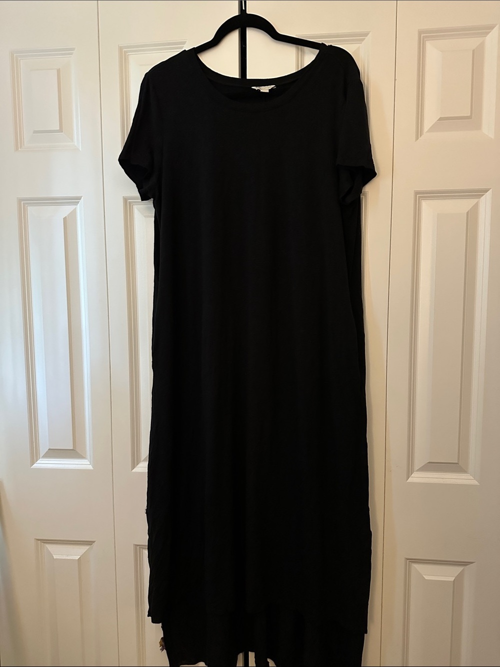 Cato Black Short-Sleeve Maxi Dress